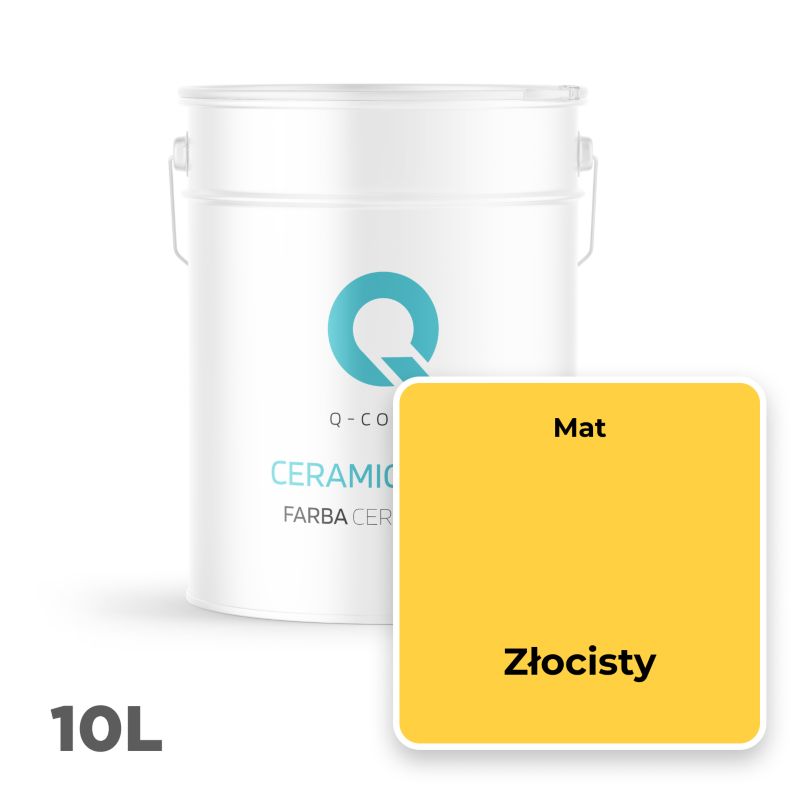 Farba Ceramiczna Do Ścian i Sufitów Q-Cover Złocisty H7064 Głęboki Mat 10L