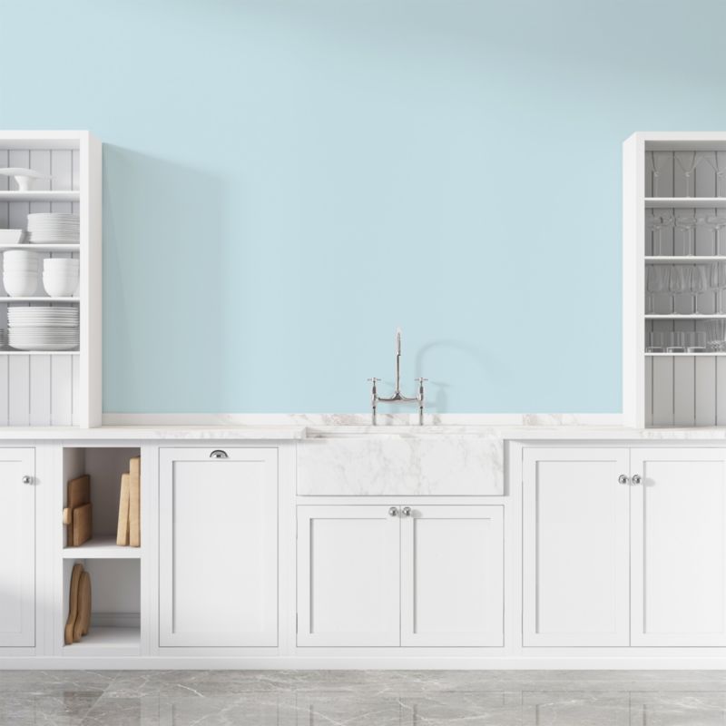 Farba Ceramiczna do Kuchni i Łazienki Zmywalna NIKKI Biel złamana w niebieski H0378 Głęboki Mat 2L
