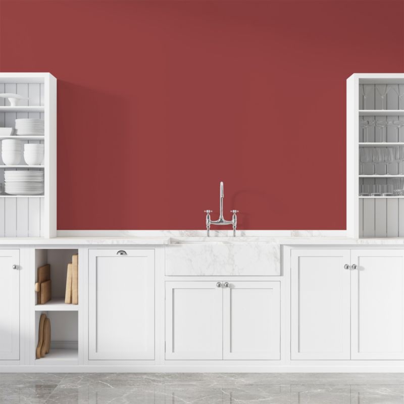 Farba Ceramiczna do Kuchni i Łazienki Zmywalna NIKKI Czerwony ciemny H3412 Głęboki Mat 2L