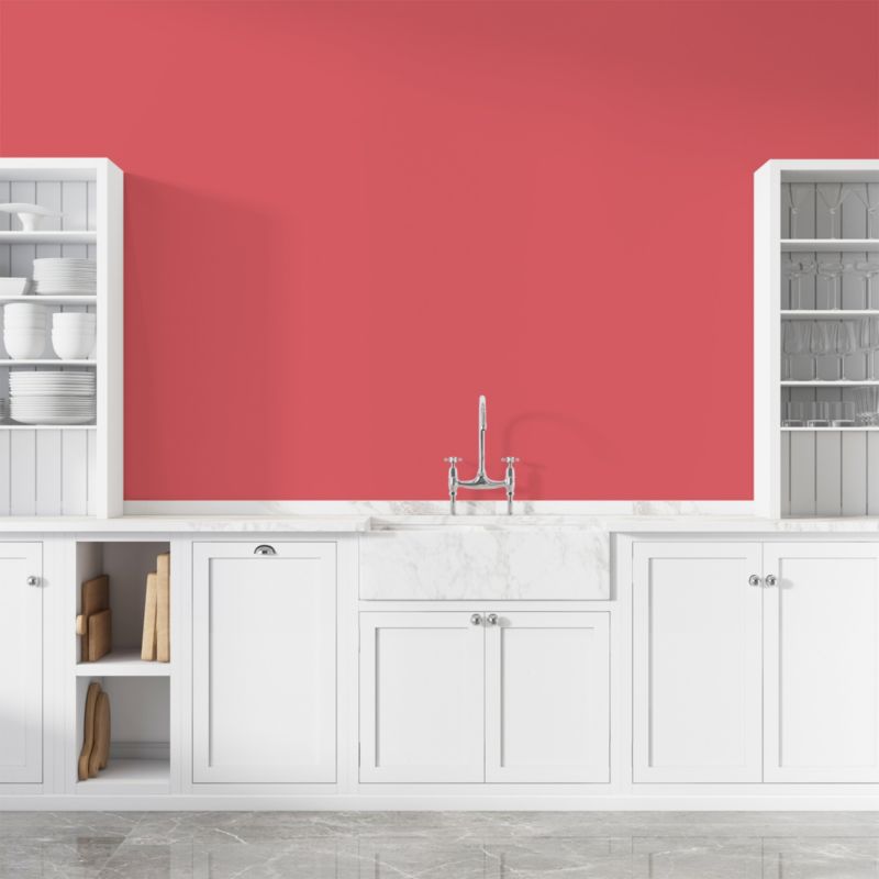 Farba Ceramiczna do Kuchni i Łazienki Zmywalna NIKKI Czerwony H3525 Głęboki Mat 2L