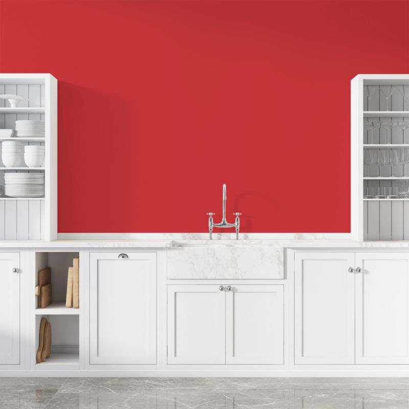Farba Ceramiczna do Kuchni i Łazienki Zmywalna NIKKI Czerwony ognisty H3516 Głęboki Mat 5L