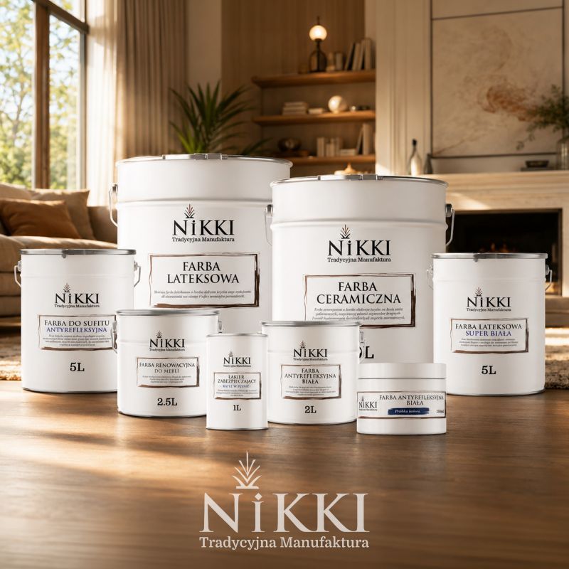 Farba Ceramiczna do Kuchni i Łazienki Zmywalna NIKKI Groszkowy H2451 Głęboki Mat 10L