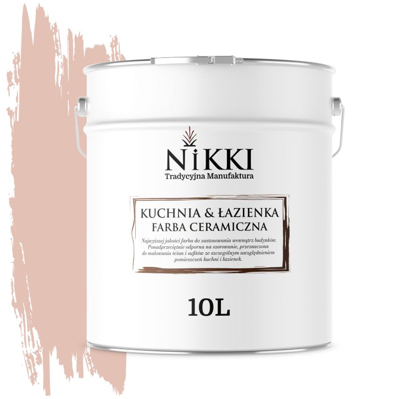 Farba Ceramiczna do Kuchni i Łazienki Zmywalna NIKKI Róż wenecka H4856 Głęboki Mat 10L