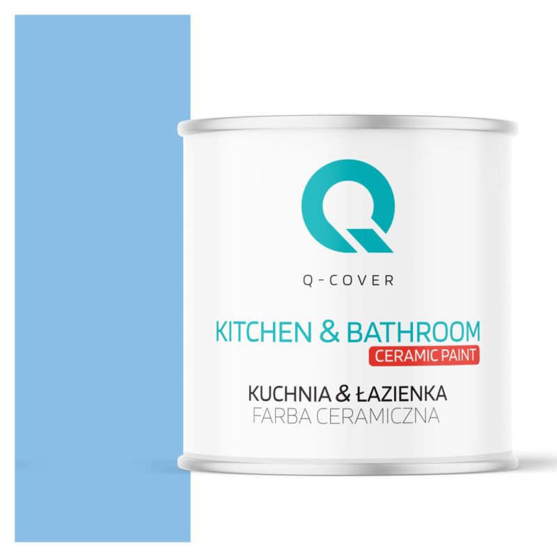 Farba Ceramiczna Kuchnia & Łazienka Q-Cover Błękit królewski H0141 Głęboki Mat 2L