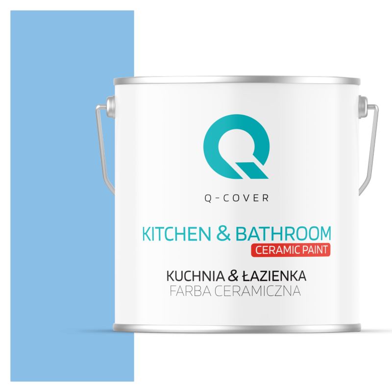 Farba Ceramiczna Kuchnia & Łazienka Q-Cover Błękit królewski H0141 Głęboki Mat 5L