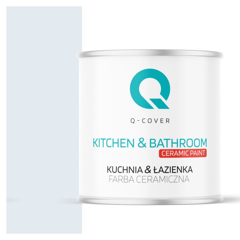 Farba Ceramiczna Kuchnia & Łazienka Q-Cover Biel złamana w błękit H0179 Głęboki Mat 2L
