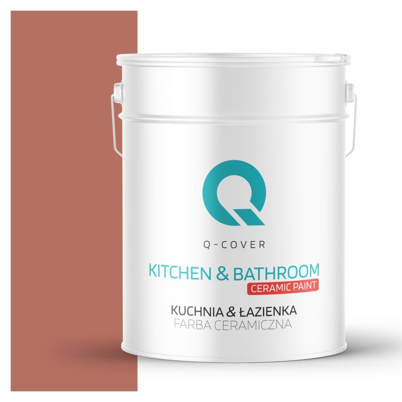 Farba Ceramiczna Kuchnia & Łazienka Q-Cover Ceglasty H4728 Głęboki Mat 10L