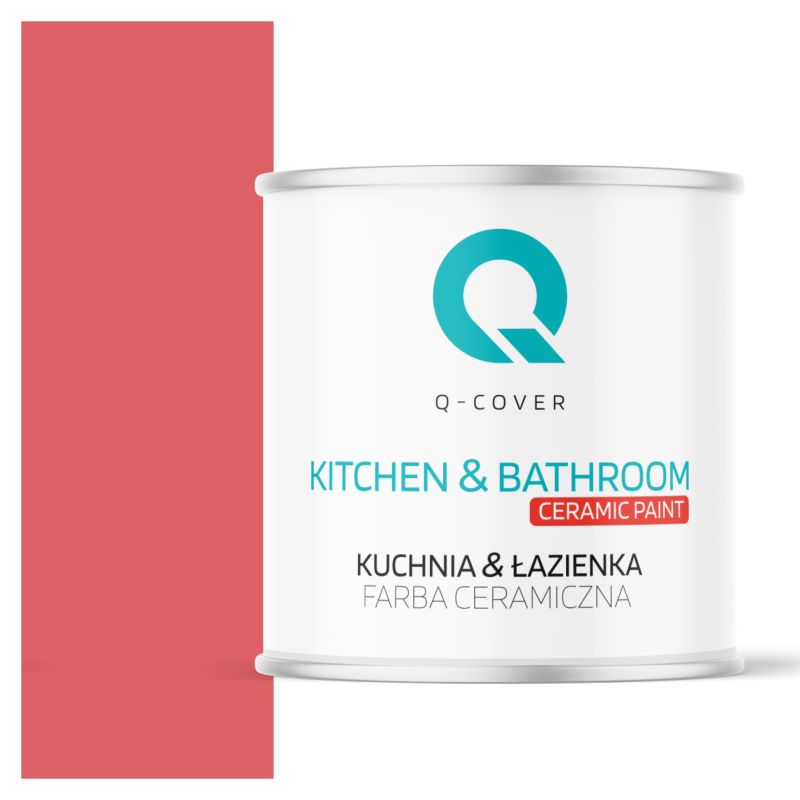 Farba Ceramiczna Kuchnia & Łazienka Q-Cover Czerwony H3525 Głęboki Mat 2L