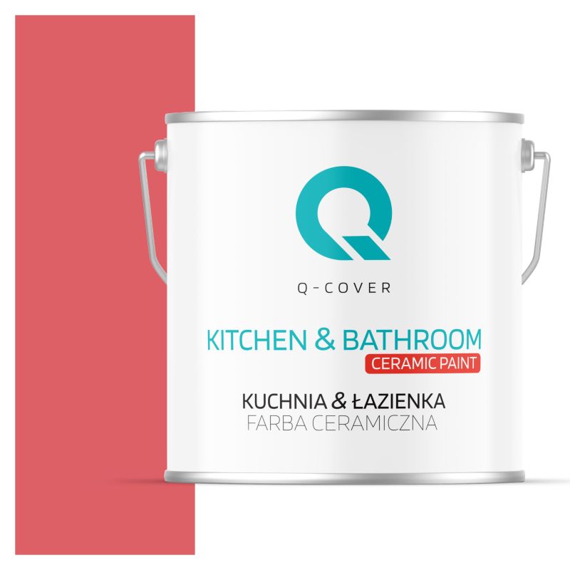 Farba Ceramiczna Kuchnia & Łazienka Q-Cover Czerwony H3525 Głęboki Mat 5L