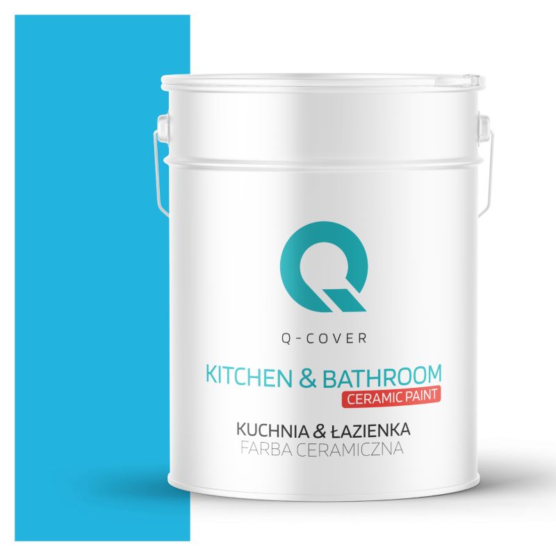 Farba Ceramiczna Kuchnia & Łazienka Q-Cover Niebieski H0340 Głęboki Mat 10L