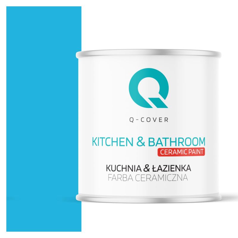 Farba Ceramiczna Kuchnia & Łazienka Q-Cover Niebieski H0340 Głęboki Mat 2L