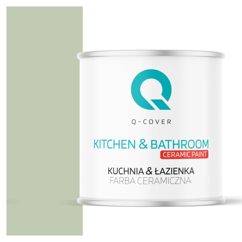 Farba Ceramiczna Kuchnia & Łazienka Q-Cover Oliwkowy H2055 Głęboki Mat 2L