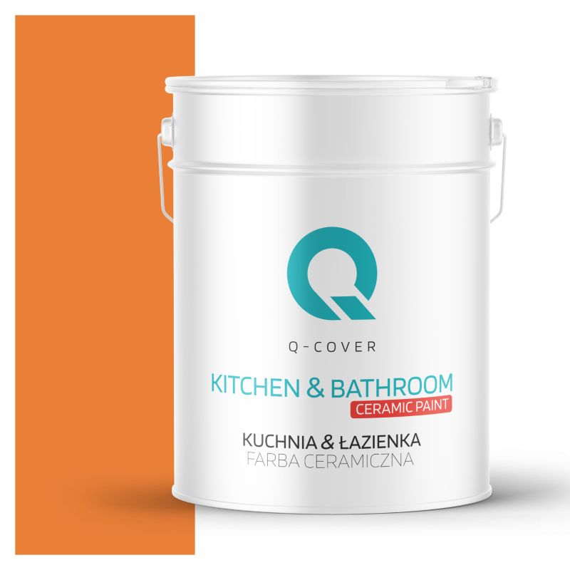 Farba Ceramiczna Kuchnia & Łazienka Q-Cover Pomarańczowy intensywny H5933 Głęboki Mat 10L
