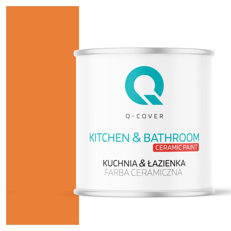 Farba Ceramiczna Kuchnia & Łazienka Q-Cover Pomarańczowy intensywny H5933 Głęboki Mat 2L