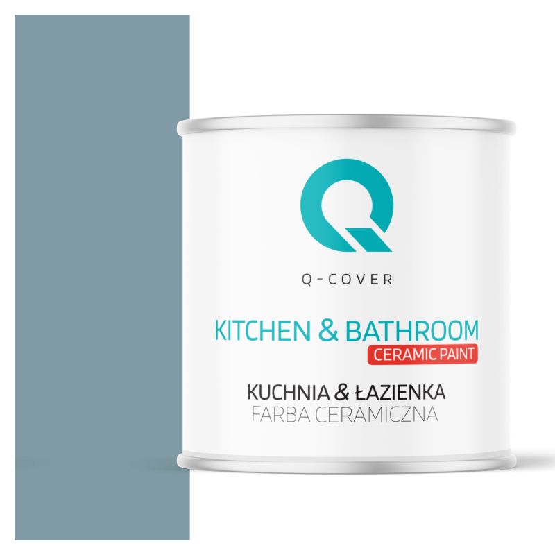 Farba Ceramiczna Kuchnia & Łazienka Q-Cover Szary platynowy ciemny H0730 Głęboki Mat 2L