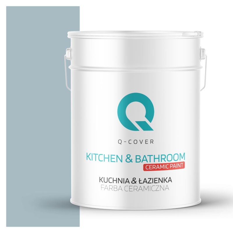 Farba Ceramiczna Kuchnia & Łazienka Q-Cover Szary platynowy H0746 Głęboki Mat 10L