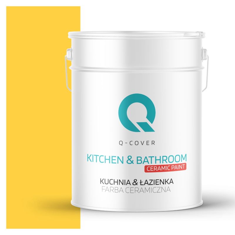 Farba Ceramiczna Kuchnia & Łazienka Q-Cover Złocisty H7064 Głęboki Mat 10L
