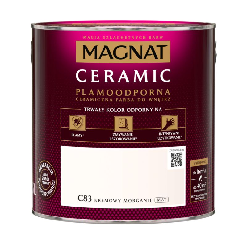 Farba ceramiczna Magnat Cer kremowy morganit 2,5 l