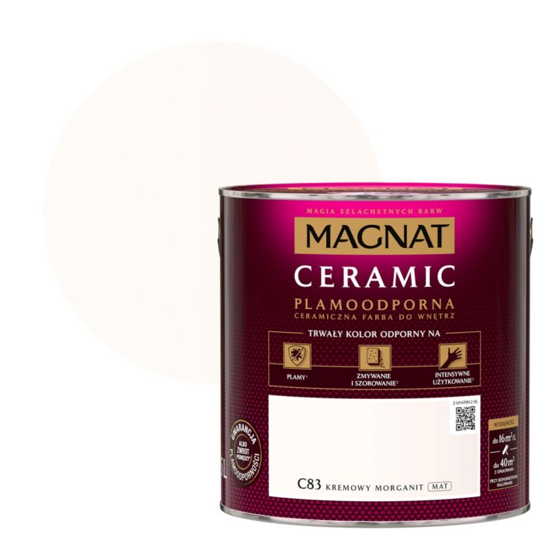 Farba ceramiczna Magnat Cer kremowy morganit 2,5 l