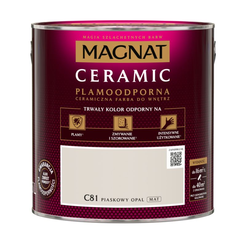 Farba ceramiczna Magnat Cer piaskowy opal 2,5 l