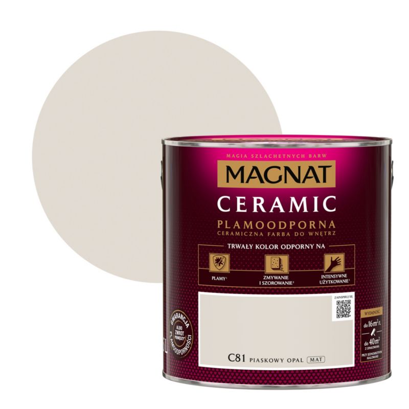 Farba ceramiczna Magnat Cer piaskowy opal 2,5 l