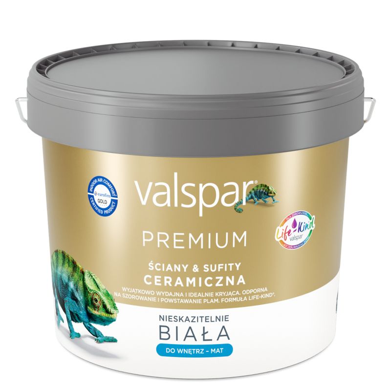 Farba ceramiczna plamoodporna Valspar Premium 10 l biała