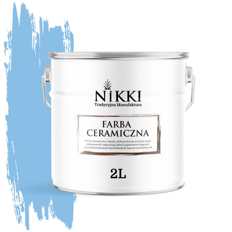 Farba Ceramiczna Wewnętrzna Ściany i Sufity NIKKI Błękit królewski H0141 Głęboki Mat 2L