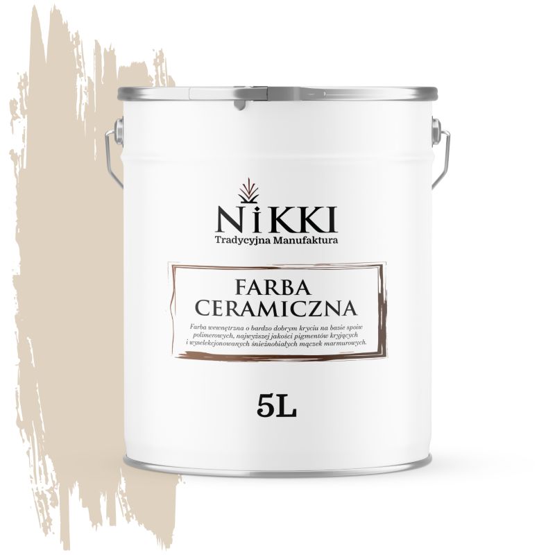 Farba Ceramiczna Wewnętrzna Ściany i Sufity NIKKI Beżowy jasny H4164 Głęboki Mat 5L
