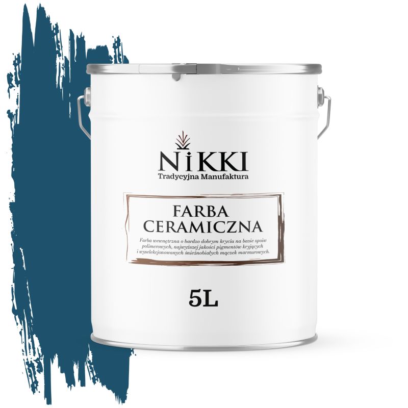 Farba Ceramiczna Wewnętrzna Ściany i Sufity NIKKI Granatowy H0508 Głęboki Mat 5L