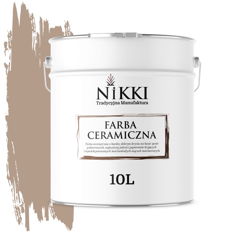 Farba Ceramiczna Wewnętrzna Ściany i Sufity NIKKI Orzechowy H4934 Głęboki Mat 10L