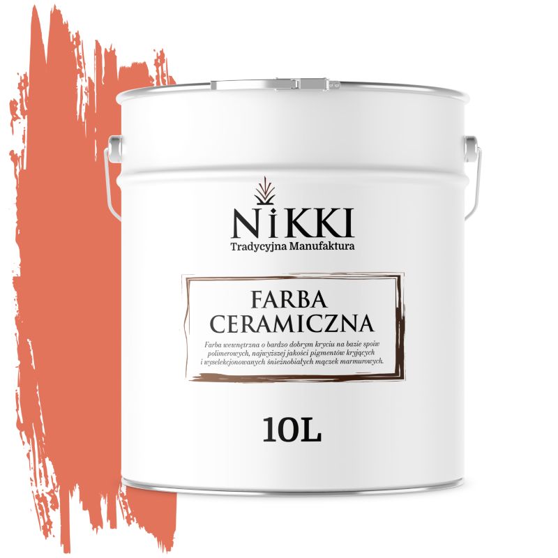 Farba Ceramiczna Wewnętrzna Ściany i Sufity NIKKI Pąsowy H6029 Głęboki Mat 10L