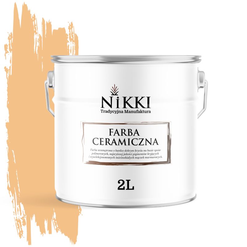 Farba Ceramiczna Wewnętrzna Ściany i Sufity NIKKI Pomarańczowy jasny H5961 Głęboki Mat 2L