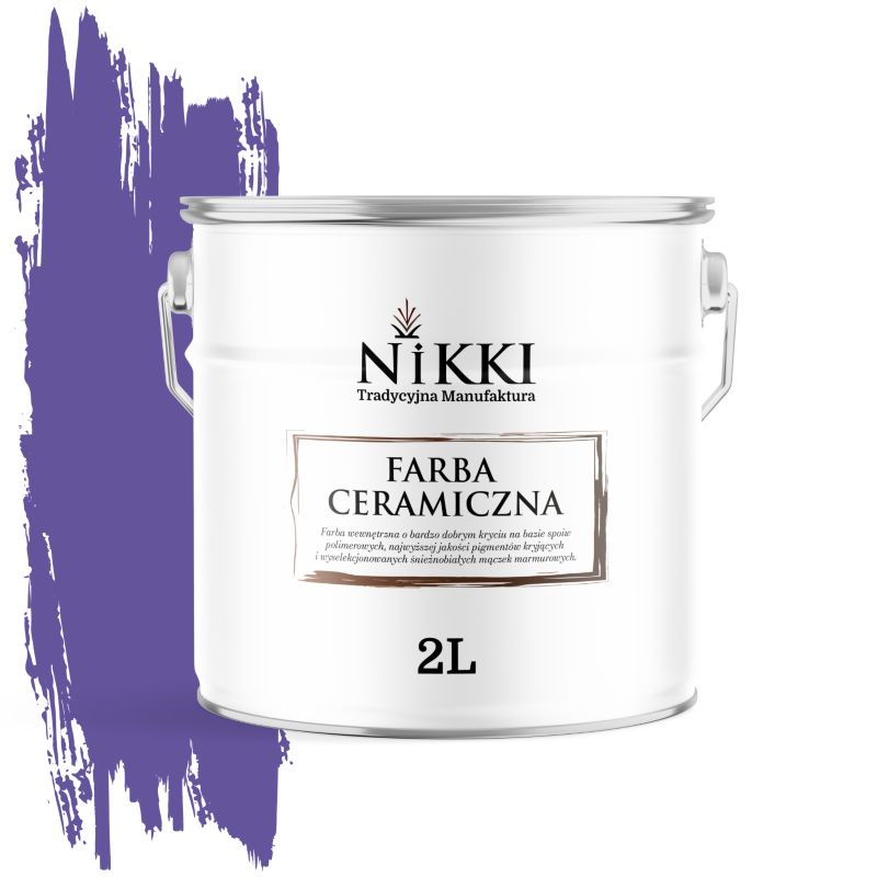 Farba Ceramiczna Wewnętrzna Ściany i Sufity NIKKI Purpurowy H2711 Głęboki Mat 2L