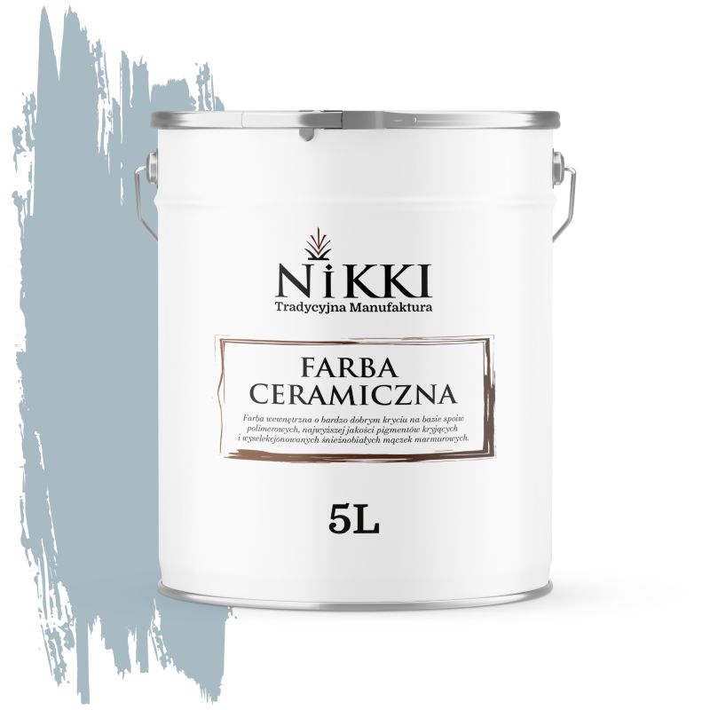 Farba Ceramiczna Wewnętrzna Ściany i Sufity NIKKI Szary platynowy H0746 Głęboki Mat 5L