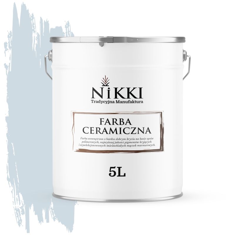 Farba Ceramiczna Wewnętrzna Ściany i Sufity NIKKI Szary platynowy jasny H0668 Głęboki Mat 5L