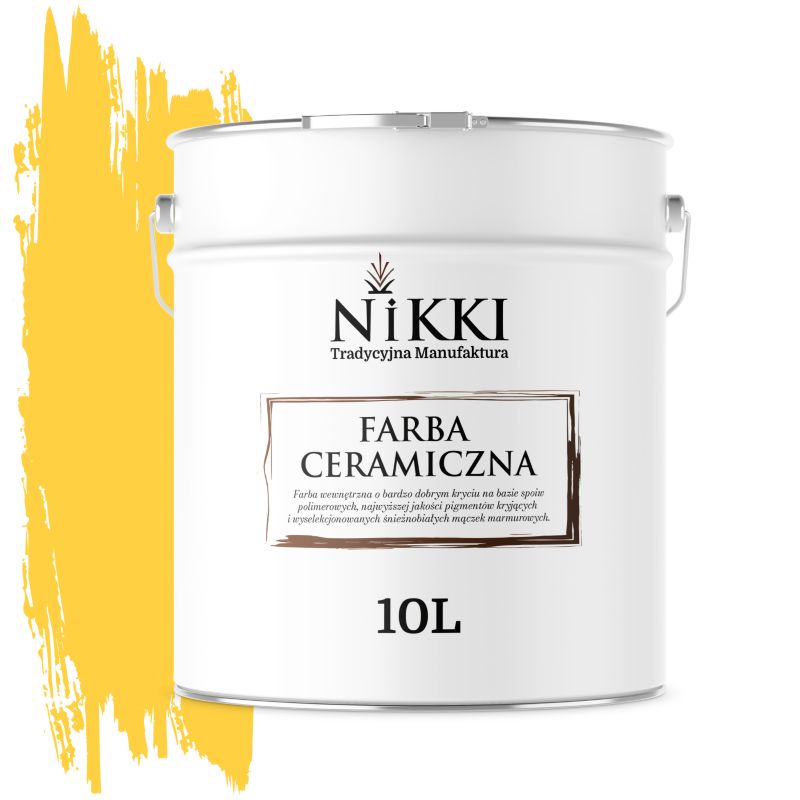 Farba Ceramiczna Wewnętrzna Ściany i Sufity NIKKI Złocisty H7064 Głęboki Mat 10L