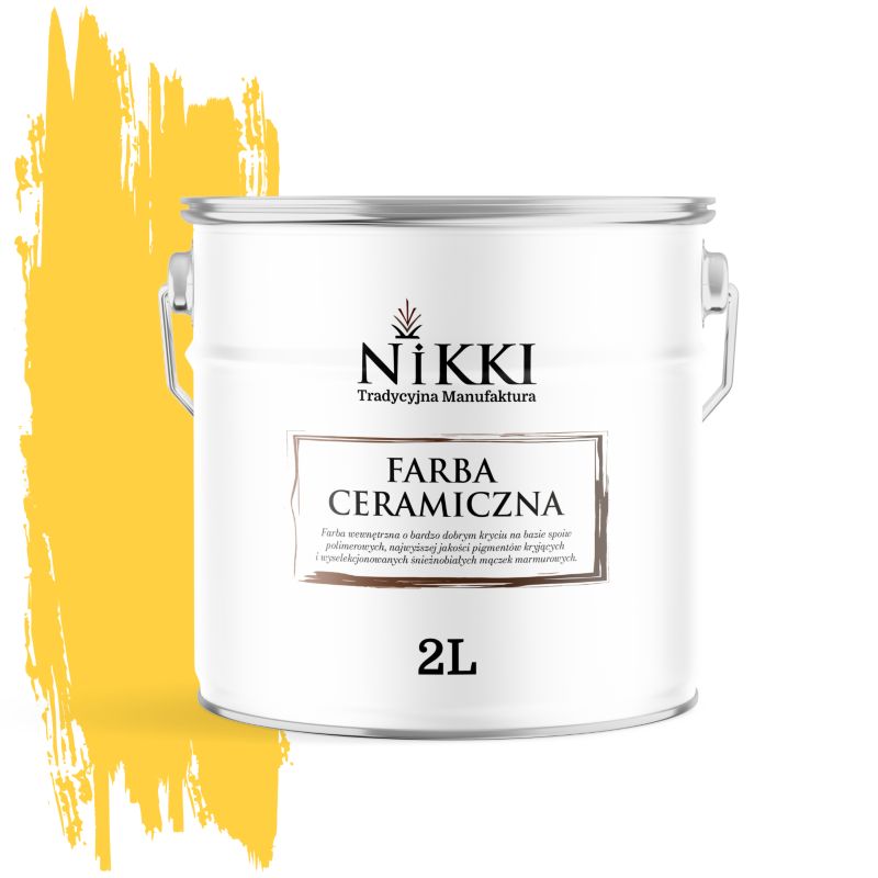 Farba Ceramiczna Wewnętrzna Ściany i Sufity NIKKI Złocisty H7064 Głęboki Mat 2L