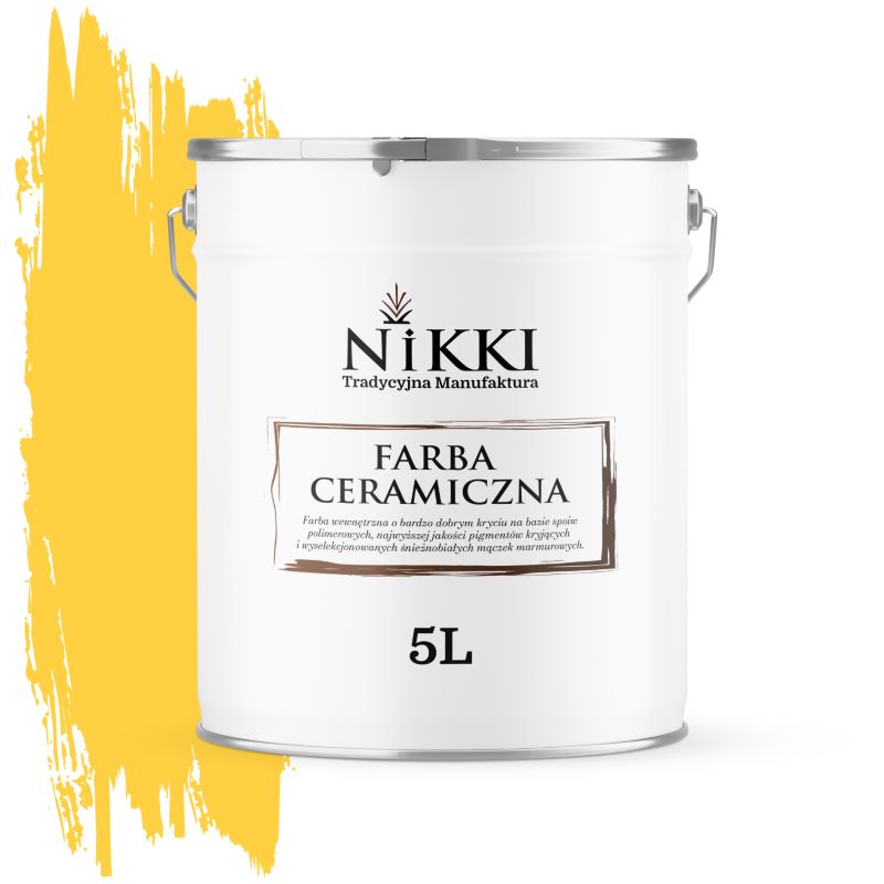 Farba Ceramiczna Wewnętrzna Ściany i Sufity NIKKI Złocisty H7064 Głęboki Mat 5L