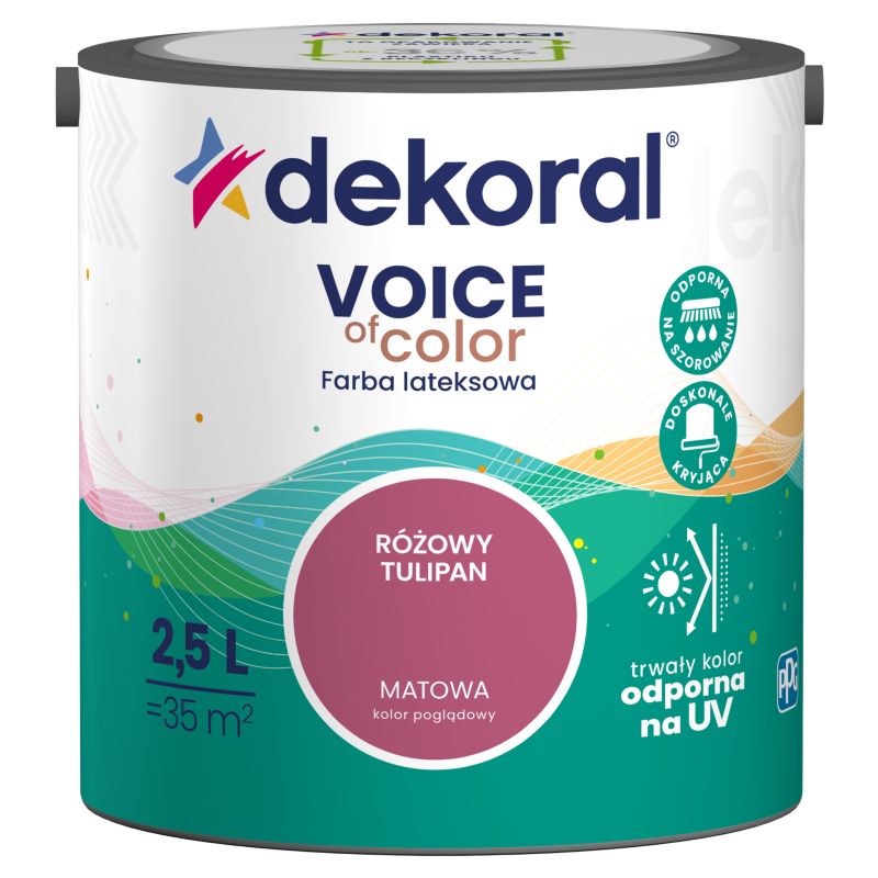 Farba Dekoral Voice of Color różowy tulipan 2,5 l