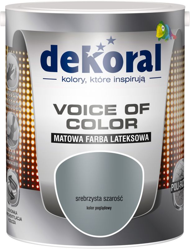 Farba Dekoral Voice of Color srebrzysta szarość 5 l