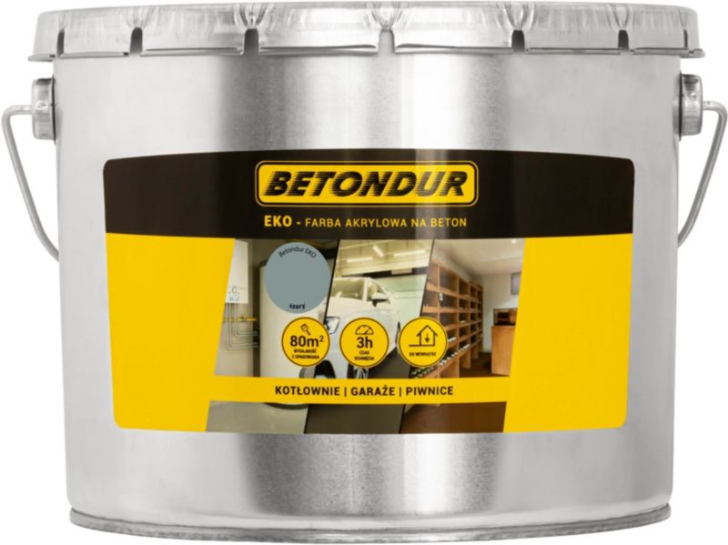 Farba do betonu Betondur Eko szara 10 l