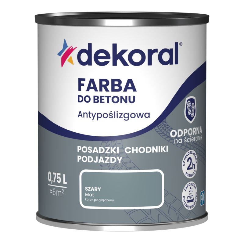 Farba do betonu Dekoral antypoślizgowa szary mat 0,75 l