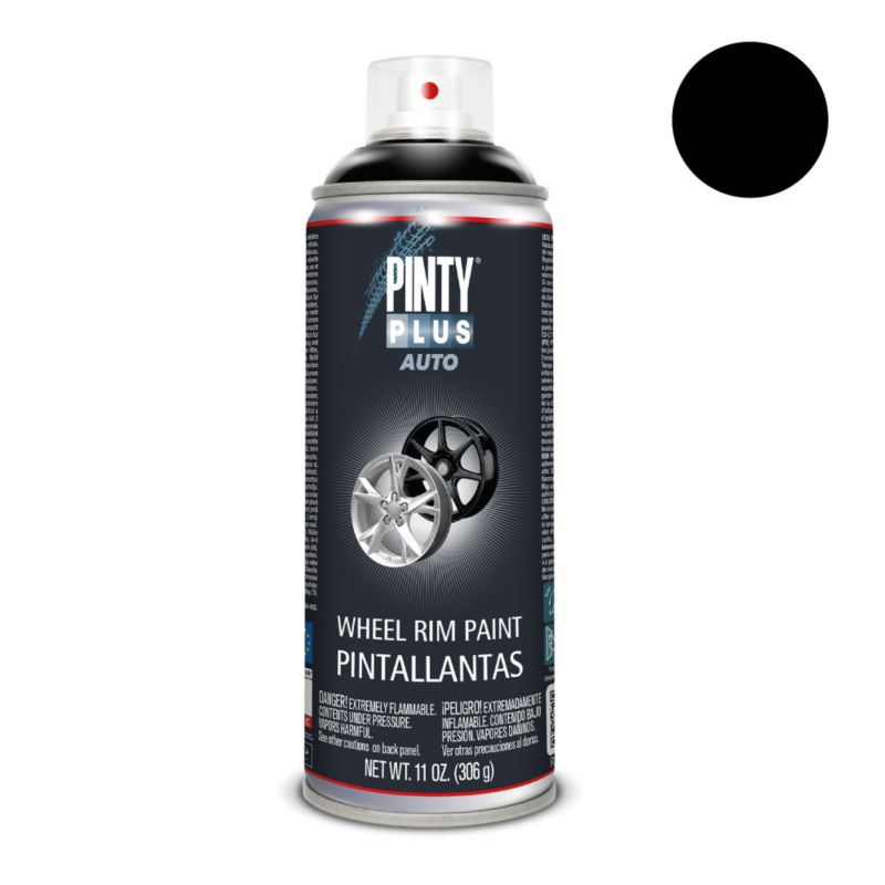Farba do felg aluminiowych i stalowych Rim Wheel Paint Pintyplus czarny spray 0.4 l