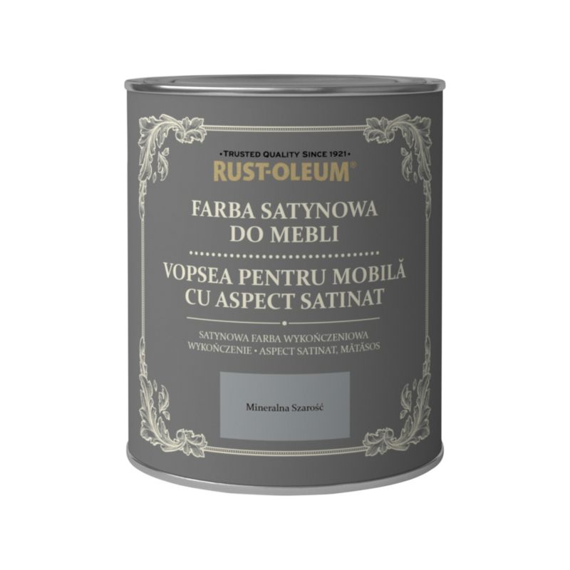 Farba do mebli Rust-Oleum mineralna szarość satyna 0,125 l