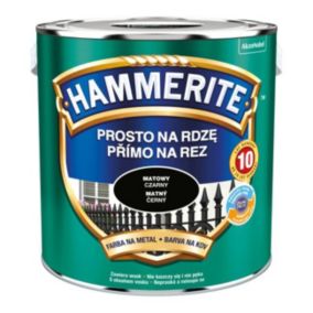 Farba do metalu Hammerite Prosto Na Rdzę matowy czarny 2,5 l