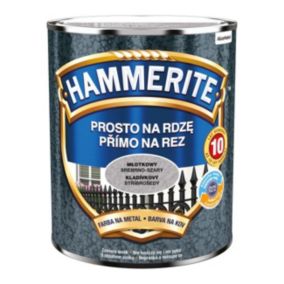 Farba do metalu Hammerite Prosto Na Rdzę młotkowy srebrnoszary 0,7 l