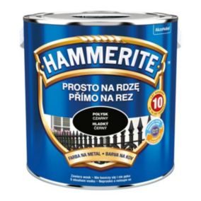 Farba do metalu Hammerite Prosto Na Rdzę połysk czarny 2,5 l