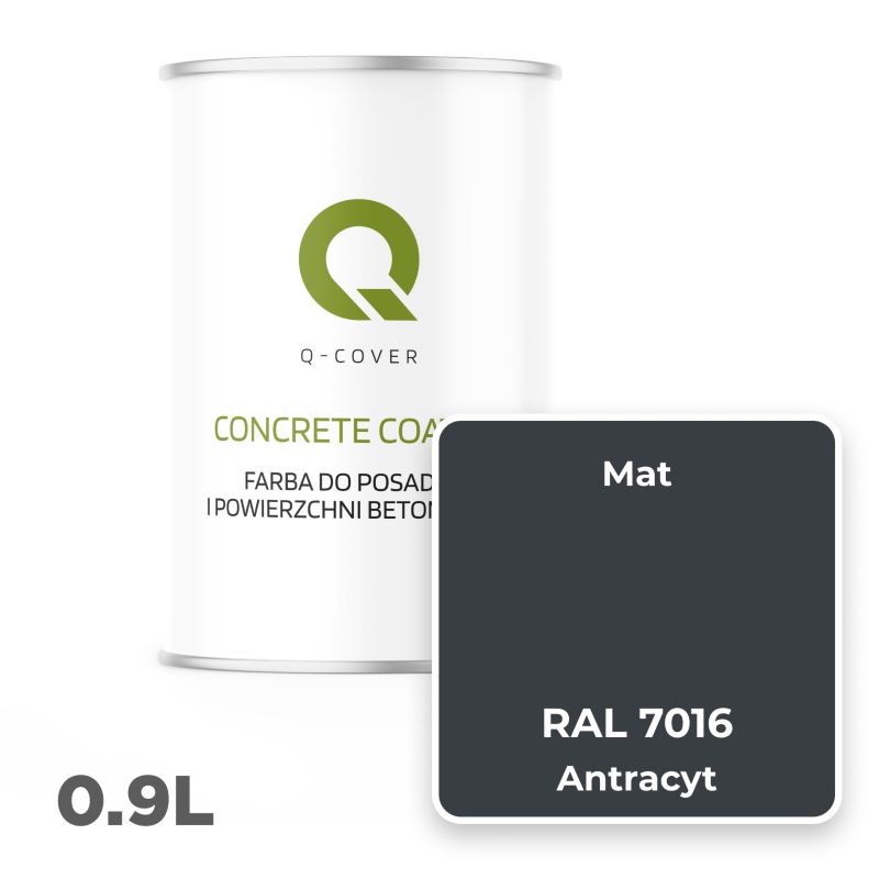 Farba do Posadzek i Powierzchni Betonowych Q-Cover Antracyt RAL7016 0.9L