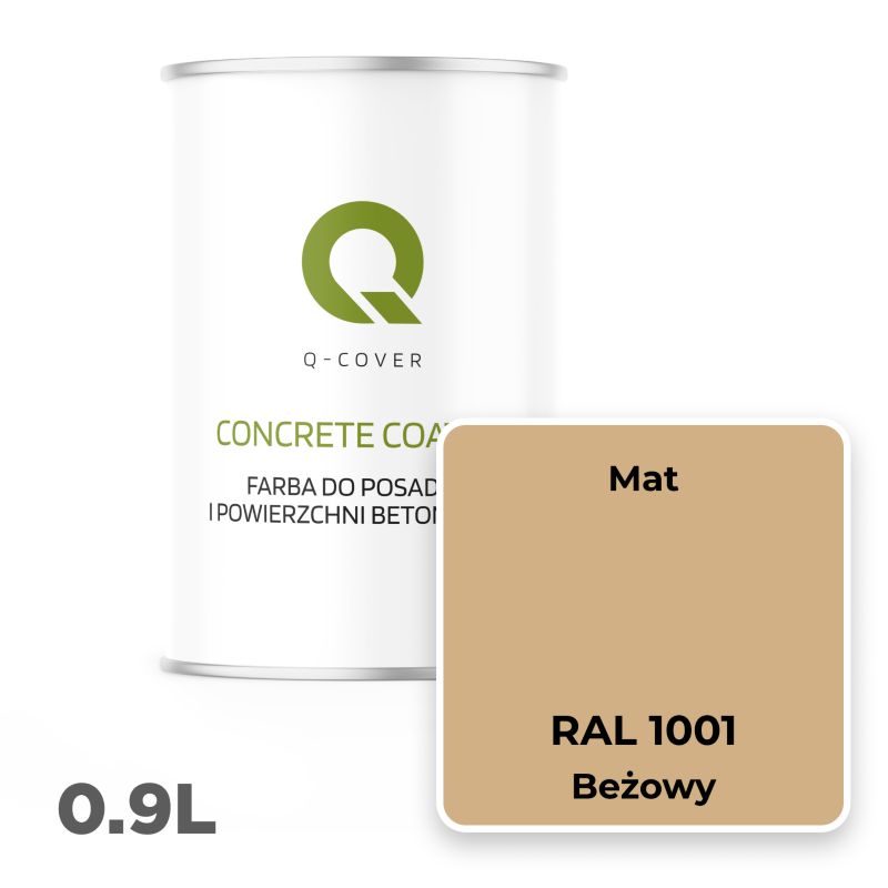 Farba do Posadzek i Powierzchni Betonowych Q-Cover Beżowy RAL1001 0.9L