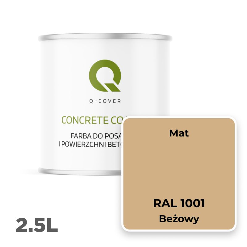 Farba do Posadzek i Powierzchni Betonowych Q-Cover Beżowy RAL1001 2.5L